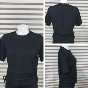 Vintage Kimberly black knit 100% wool top